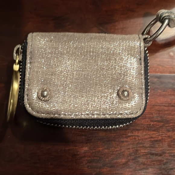 CHLOE Betty Taupe Suede Metallic Silver Overlay - Picture 10 of 17